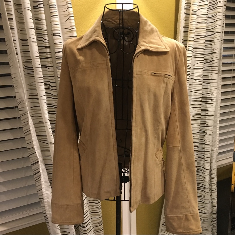 J. Crew Tan Suede Leather Jacket